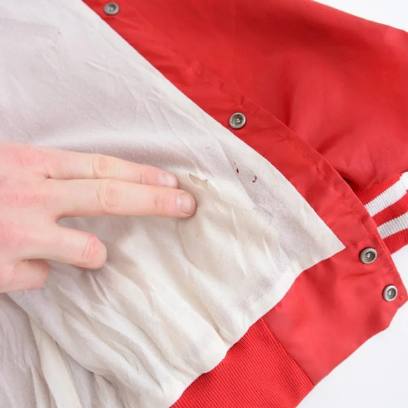 Vintage West Ark made in U.S.A. Citgo  Motor oil Red Button Up Varsity Jacket - Picture 12 of 15